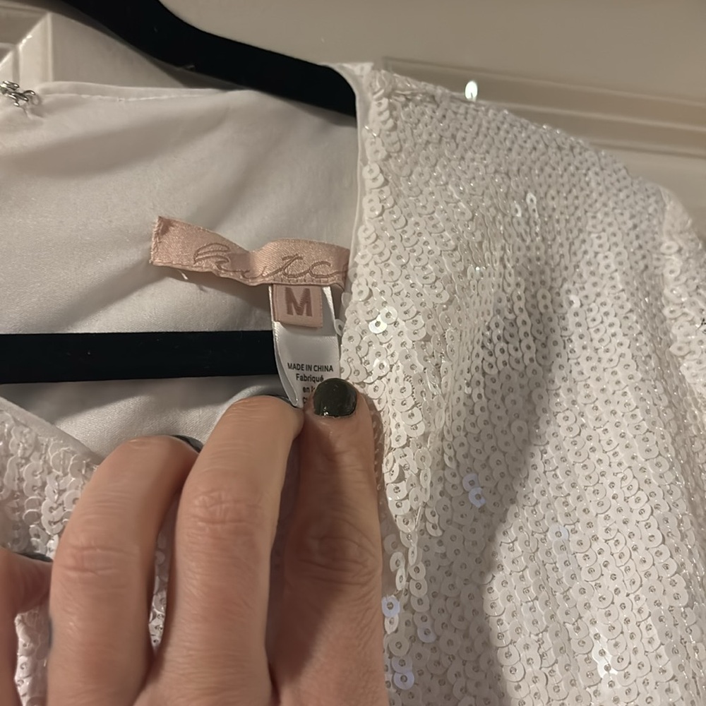 Hutch Lulu Long-Sleeve Sequin Faux Feather Top - Picture 5 of 7